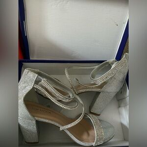 Unisa Silver Strappy Heels